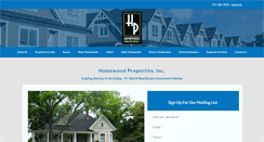 Desktop Screenshot of homewoodproperties.com