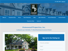 Tablet Screenshot of homewoodproperties.com